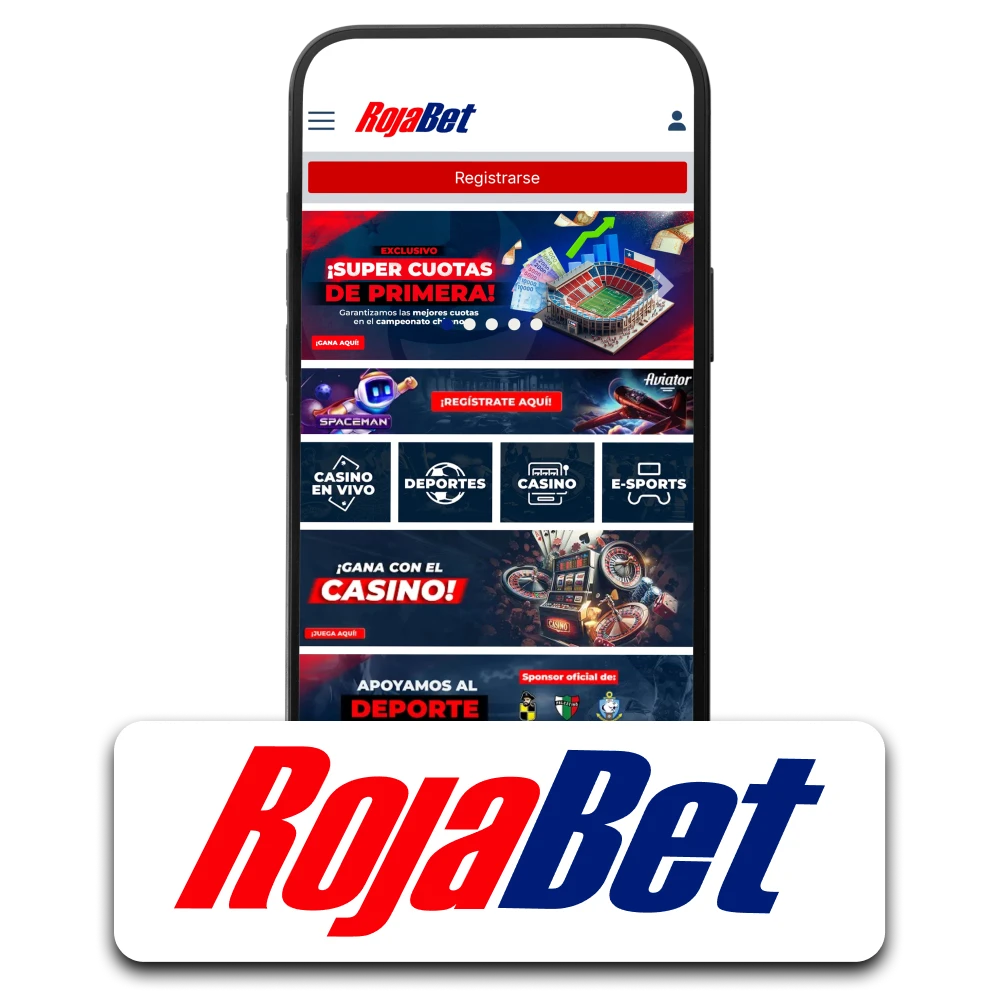 Para apostar y jugar, elige la aplicación Rojabet.
