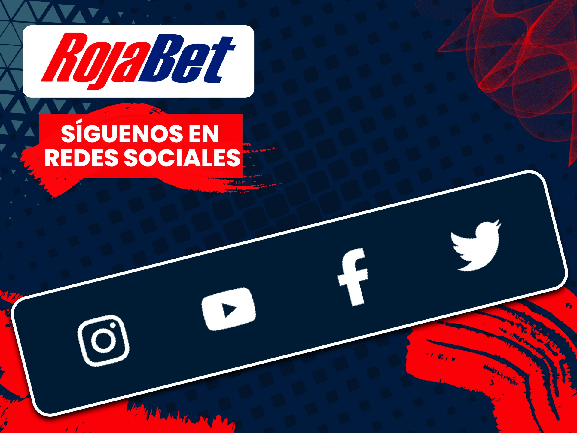 Suscríbete a las redes sociales de la web de Rojabet.