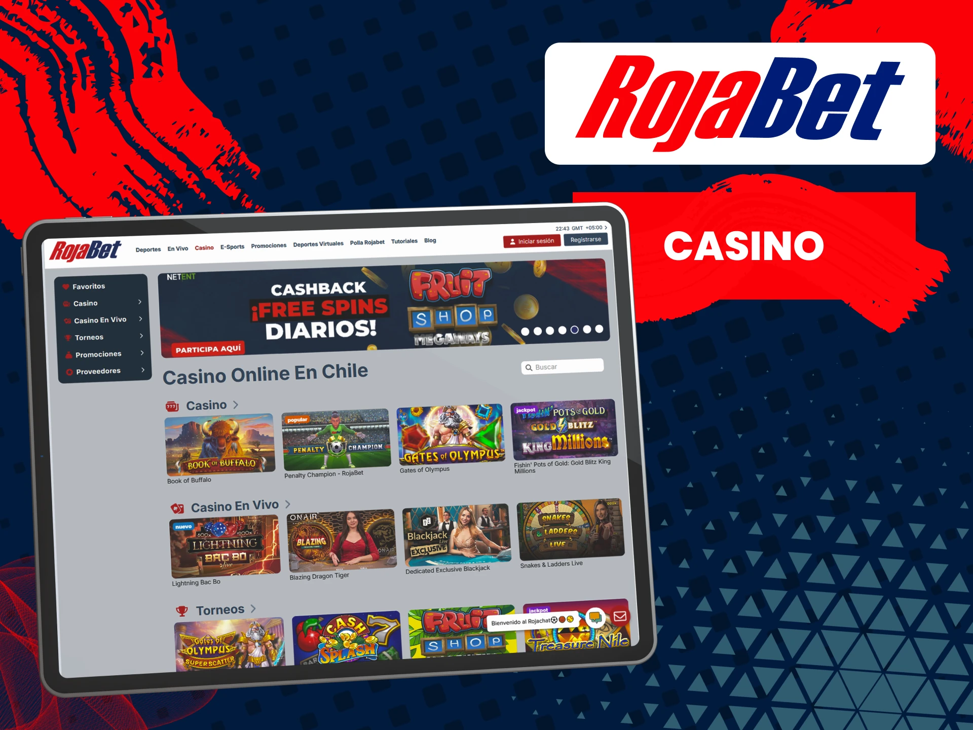 Juega al casino con Rojabet.