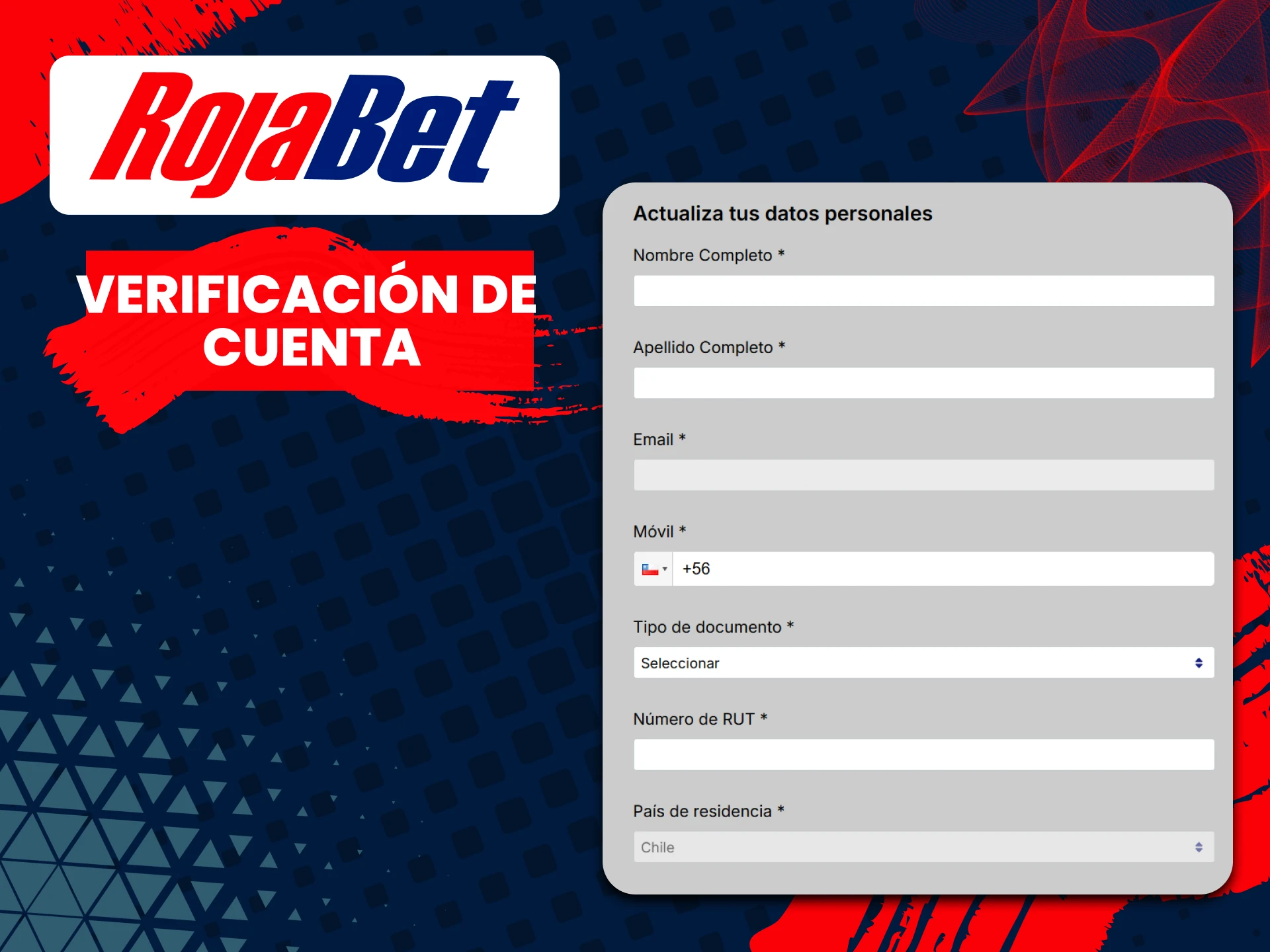 Asegúrese de verificar su cuenta de Rojabet.