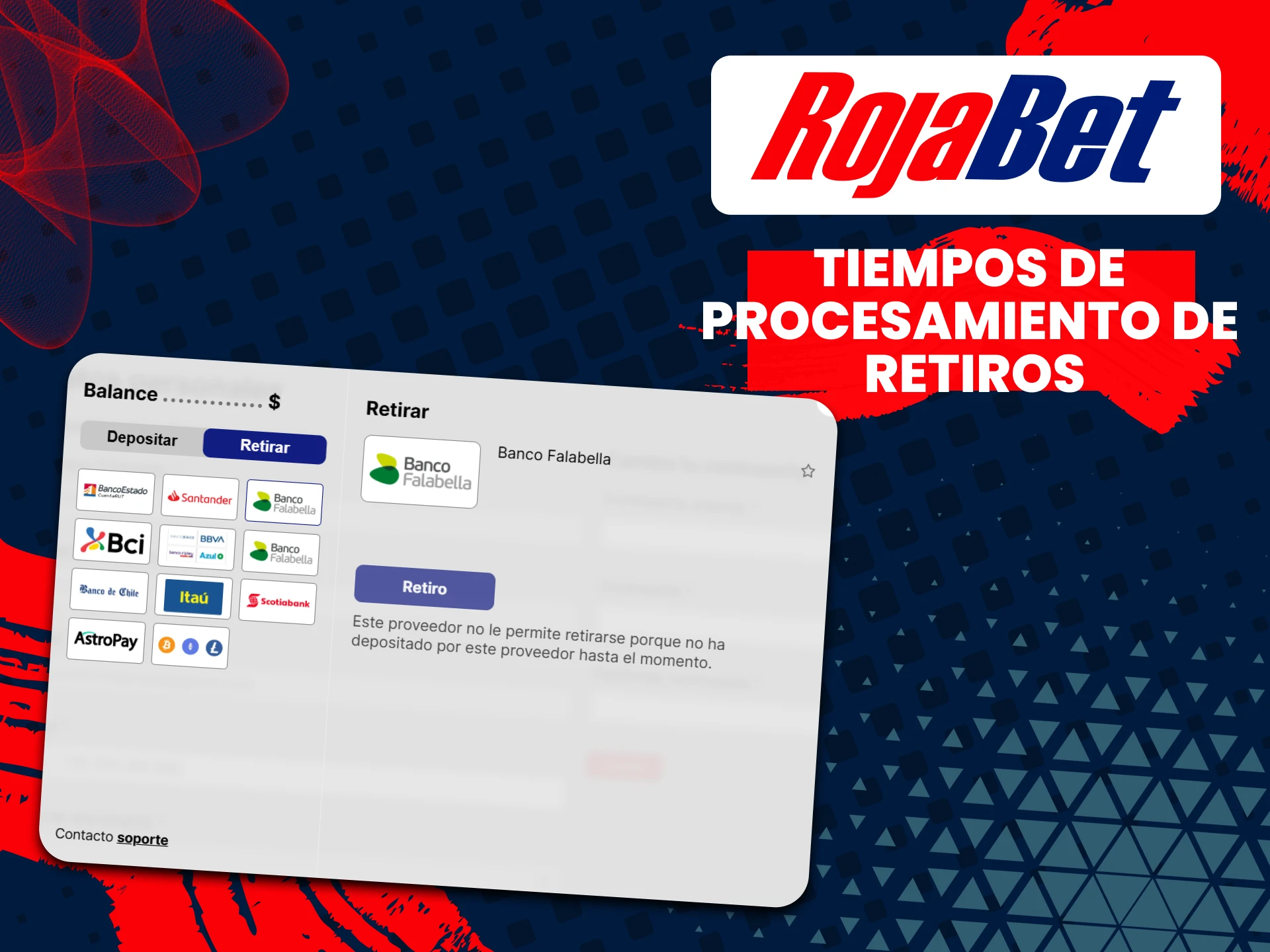 Te contamos cuánto tiempo tardarás en retirar fondos en Rojabet.