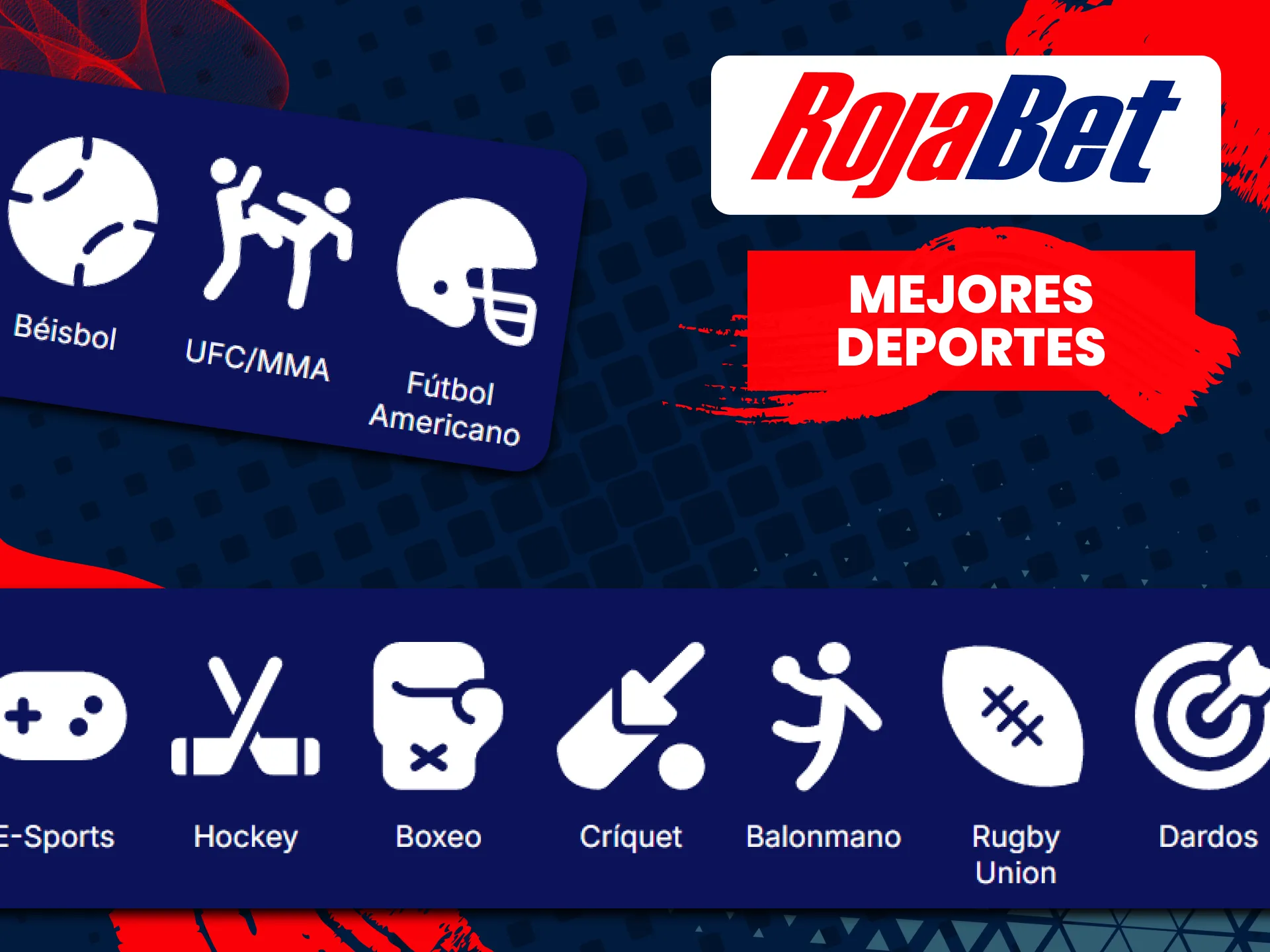 En Rojabet encontrarás una gran cantidad de eventos deportivos en directo.
