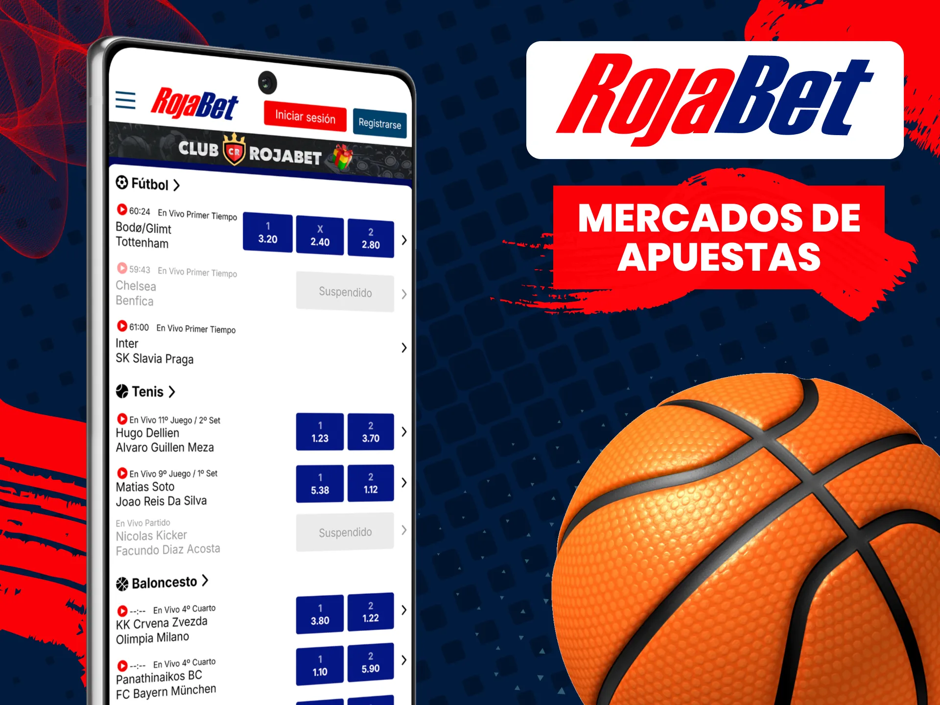 Puede elegir entre una variedad de opciones de apuestas deportivas en vivo en Rojabet.