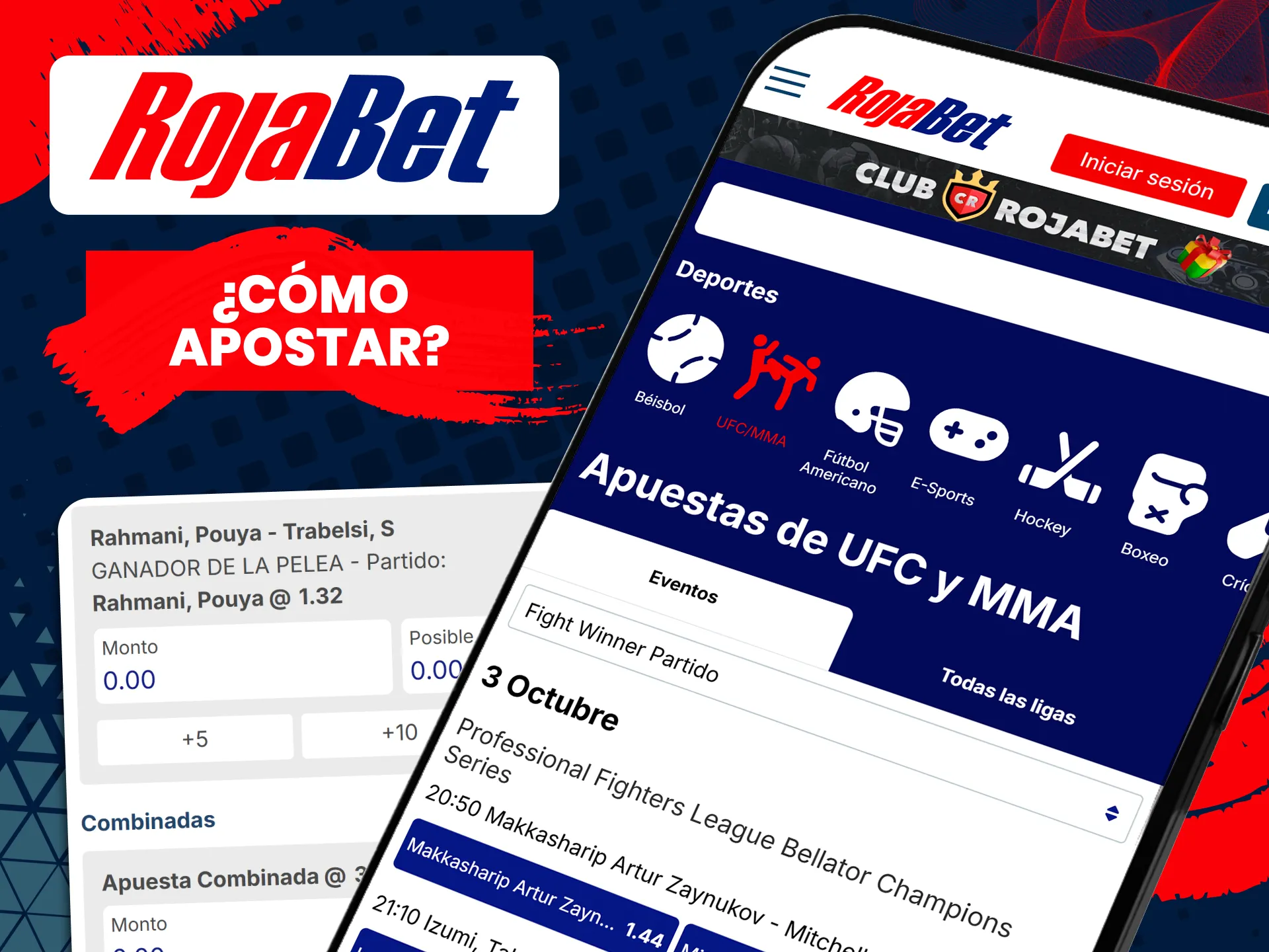 Recarga tu depósito para apostar en UFC y MMA desde Rojabet.