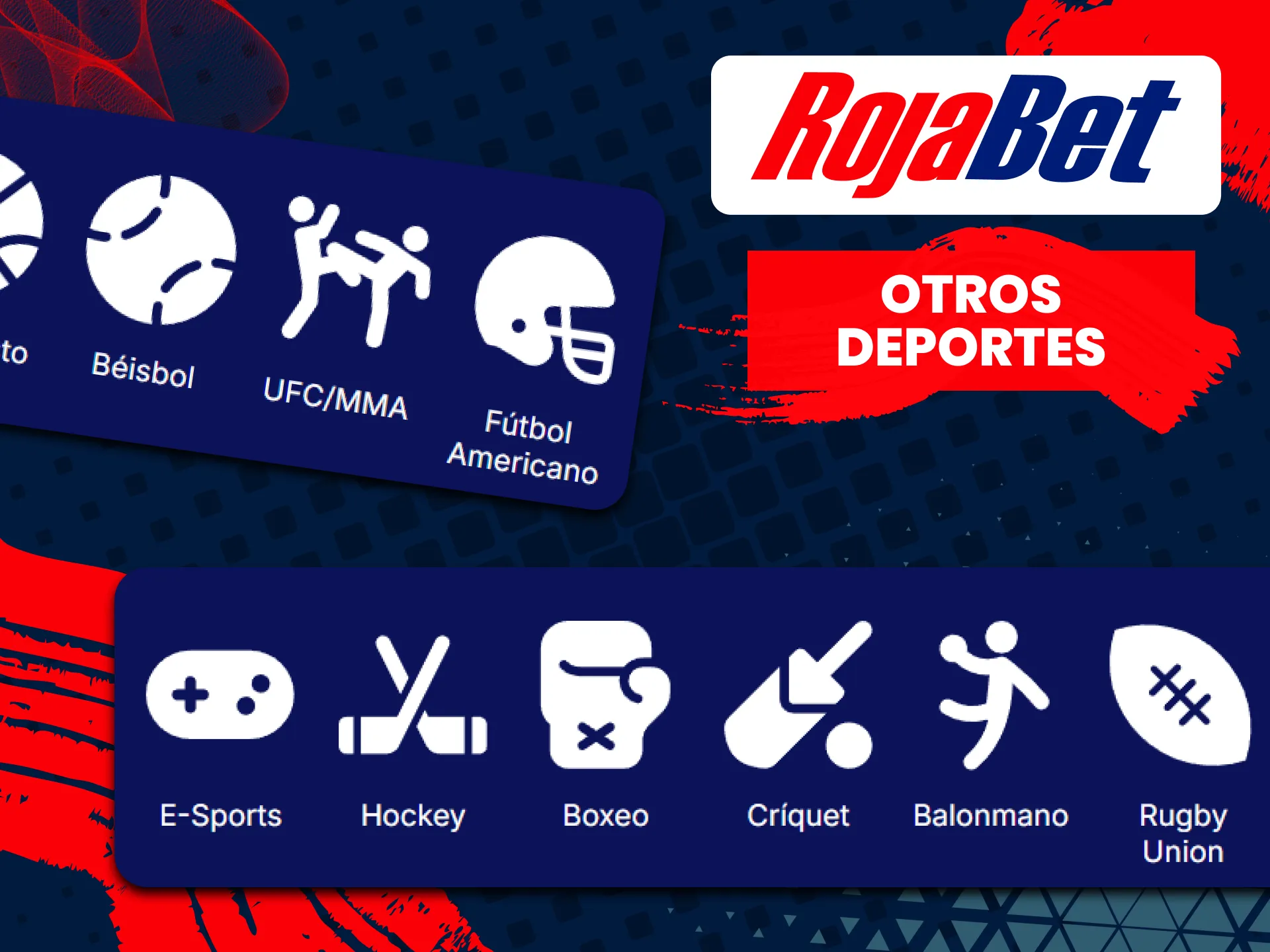 Siempre podrás encontrar cualquier deporte en el que apostar en Rojabet.